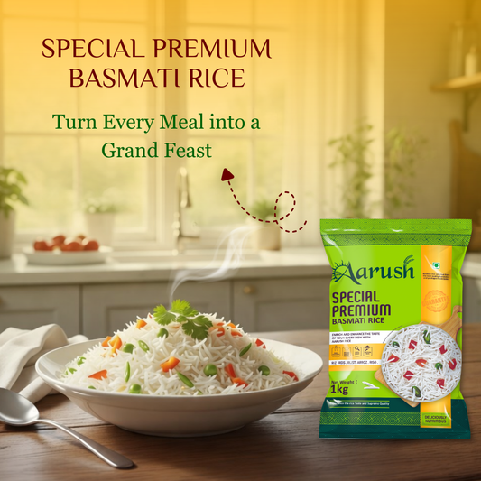 Aarush Special Premium Basmati Rice | 8.4mm Extra Long Aged Grain